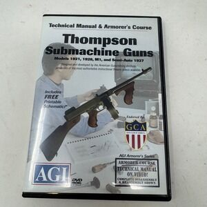 AGI Thompson Submachine Guns Technical Manual Armorer's Course DVD